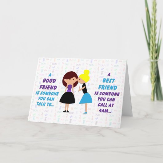 Carte Best Friend Gossip (Devant)