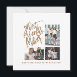 Carte Best Friends Forever 3 Script photo Joyeux anniver<br><div class="desc">Envoyez vos souhaits d'anniversaire heureux à votre meilleur ami avec Ce script d'or élégant design Best Friends Forever et vos trois photos préférées sur un arrière - plan blanc. Échangez facilement vos photos avec les échantillons modèles, et personnalisez avec votre salutation au bas sur le devant et de l'autre côté....</div>