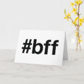 Carte BEST FRIENDS FOREVER Hashtag (Fleur jaune)