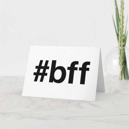 Carte BEST FRIENDS FOREVER Hashtag (Devant)