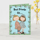 Carte Best Friends Go... (Fleur jaune)