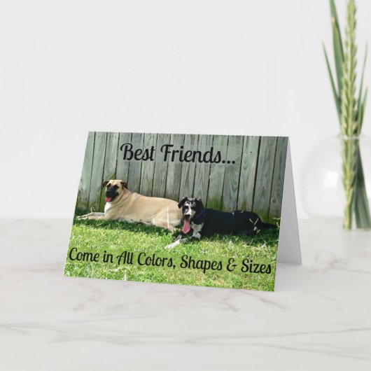 Carte Best Friends Greeting Card for Big Dog (Devant)