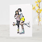 Carte Best Friends Roller Skate Comic Book (Fleur jaune)