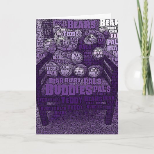 Carte Best Friends Typography Joyeux Nounours d'annivers (Devant)