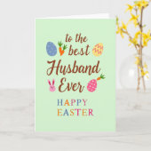 Carte Best Husband Easter Greeting Card (Fleur jaune)