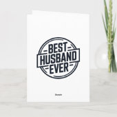 Carte Best Husband Ever Badge Design (Dos)