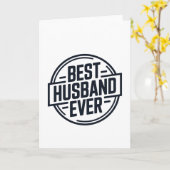Carte Best Husband Ever Badge Design (Fleur jaune)