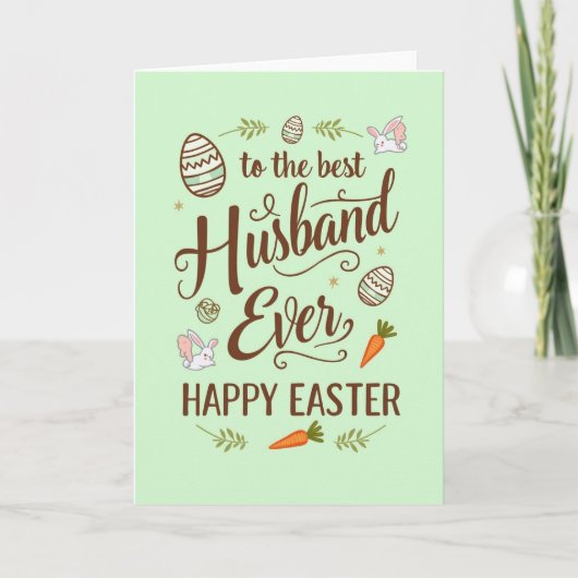 Carte Best Husband Happy Easter Card (Devant)