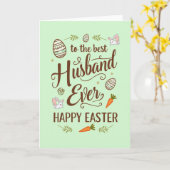 Carte Best Husband Happy Easter Card (Fleur jaune)