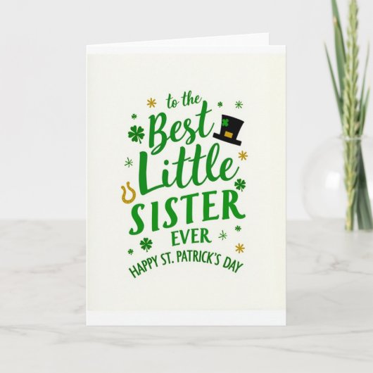 Carte Best Little Sister Ever Card (Devant)