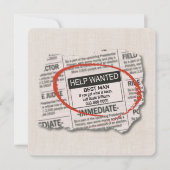 Carte Best Man Demander Annonce de journal (Devant)