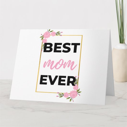 Carte Best Mom Ever black (Devant)
