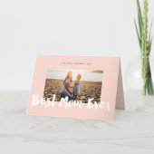 Carte Best Mom Ever Blanc Gras Bracelet Script Photo mod (Devant)