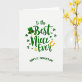 Carte Best Niece St Patricks Day Card (Fleur jaune)