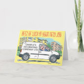 Carte Best of Luck in Your New Job with Name on Van (Devant)