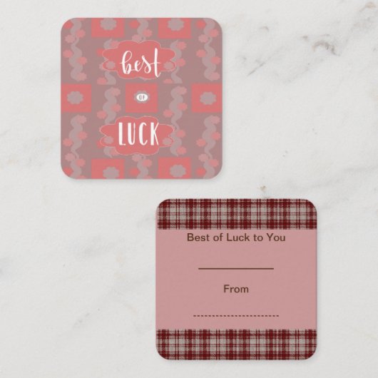 Carte Best of Luck Note (Devant / Derrière)