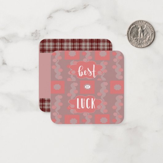 Carte Best of Luck Note (Devant/Arrière en situation)