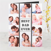 Carte Best Papa Ever 10 Photo Collage Fête des pères cad (Fleur jaune)
