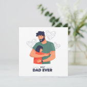 Carte Best Papa Ever - Carte Fête des pères (Debout devant)