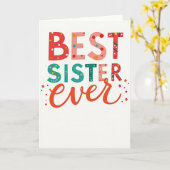Carte Best Sister Ever Card (Fleur jaune)