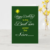 Carte Best son under the sun happy birthday wish (Fleur jaune)