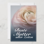 Carte Beste Mutaller Zeiten mit großer rosa Rose (Devant)