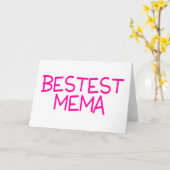 Carte Bestest Mema (Fleur jaune)