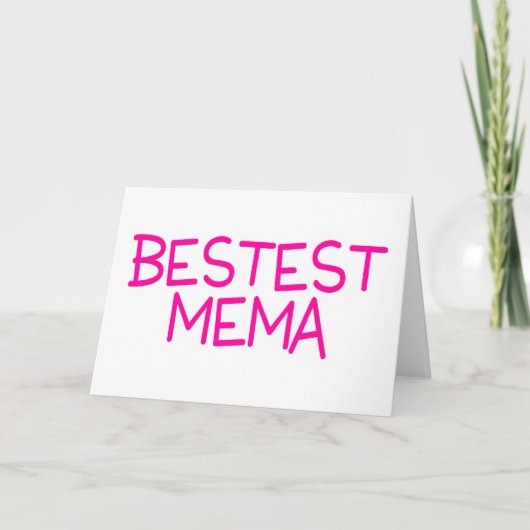 Carte Bestest Mema (Devant)