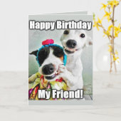 Carte Bestfriend Funny Cute Dog Birthday Card (Fleur jaune)