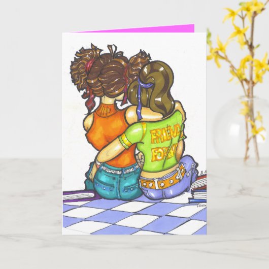 CARTE BESTFRIENDS2 (Fleur jaune)