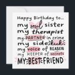 Carte Bestie Anniversaire -Carte Anniversaire Pour<br><div class="desc">Voici notre "Bestie Birthday Card" - la façon idéale de célébrer l'anniversaire de votre meilleur ami! Cette carte d'anniversaire est spécialement conçue pour ce meilleur ami unique qui veut dire le monde pour vous. C'est un hommage au lien unique que vous partagez, et il est sûr d'apporter un grand sourire...</div>