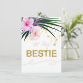 Carte Bestie avec accents Floral et Or (Debout devant)