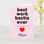 Carte Bestie de travail amusant Valentines (Fleur jaune)