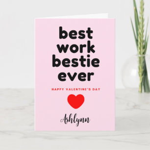 Carte Bestie de travail amusant Valentines