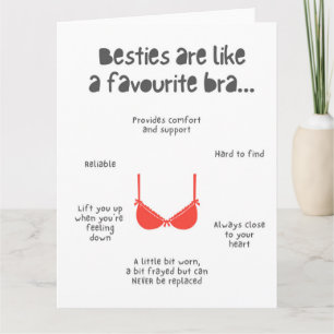 Carte Besties sont comme un soutien-gorge préféré, Besti