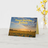 Carte Bethany Joyeux Sunflowers d'anniversaire au couche (Fleur jaune)