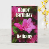 Carte Bethany Rose Azalea Joyeux anniversaire (Fleur jaune)