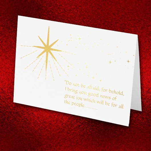 Carte Bethlehem Star Christmas Gold Foil