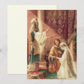 Carte Betrothal Mariage catholique Marie et Joseph (Devant / Derrière)