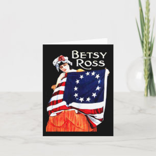 Carte Betsy Ross American Flag 1776 Art 4 juillet Cadeau