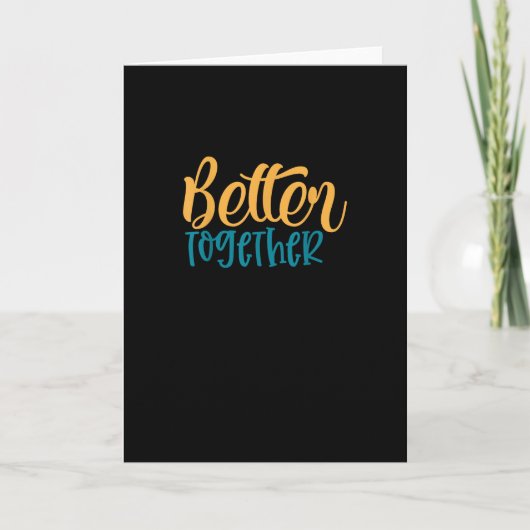 Carte Better Off Together Quote Positive Minimal Design (Devant)
