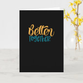 Carte Better Off Together Quote Positive Minimal Design (Fleur jaune)