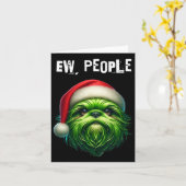 Carte Beurk Personnes Shihtzu Chien (Fleur jaune)