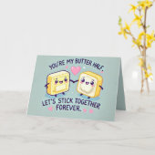 Carte Beurre amusant Demi-valentines jour (Fleur jaune)