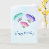 Carte Beurre d'aquarelle couleur mignonne Anniversaire (Fleur jaune)