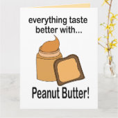 Carte Beurre d'arachide Pain Nourriture mange (Fleur jaune)