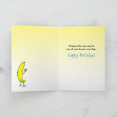 Carte Beurre de banane amusant Bonne salutation d'annive (Intérieur)