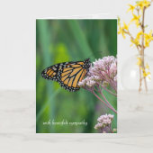 Carte beurre de monarque sur la sympathie des algues (Fleur jaune)