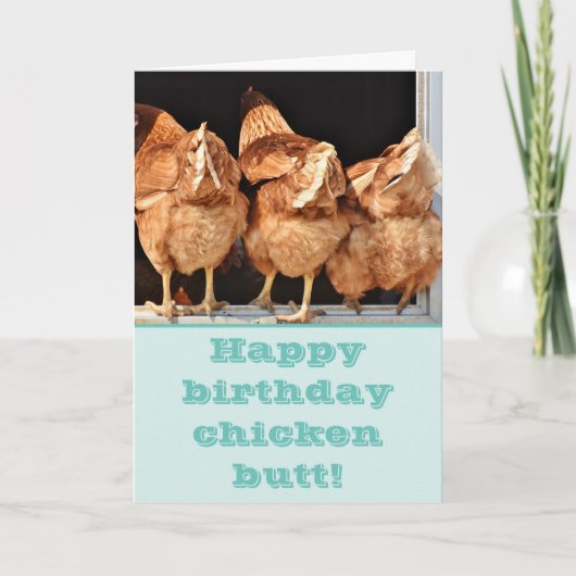 Carte Beurre de poulet amusant Anniversaire (Devant)