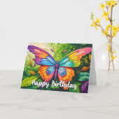 Carte Beurre de printemps imaginatif Joyeux anniversaire (Fleur jaune)